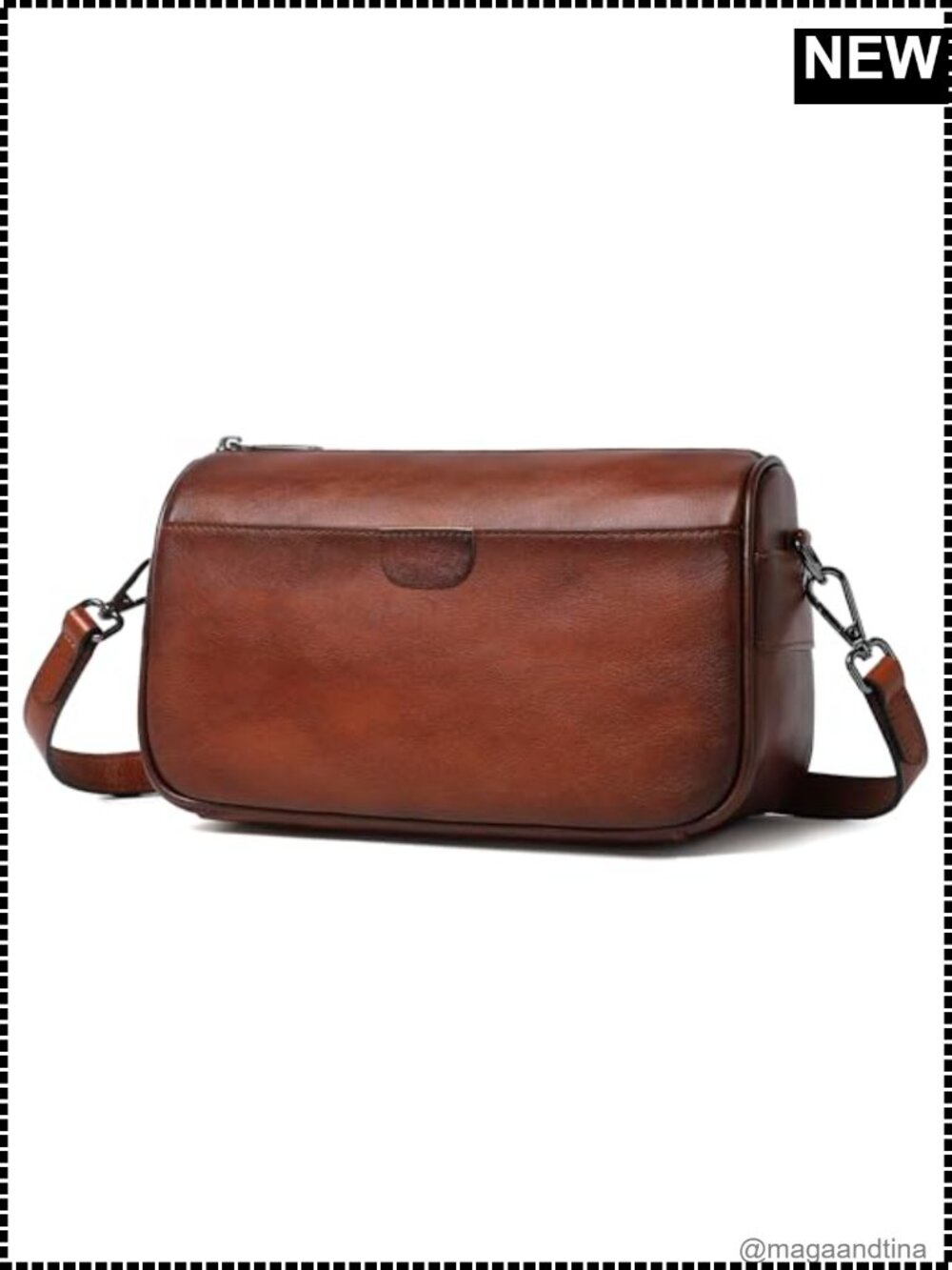 Genuine Leather Crossbody Bag Small Shoulder Handbag Vintage Hobo